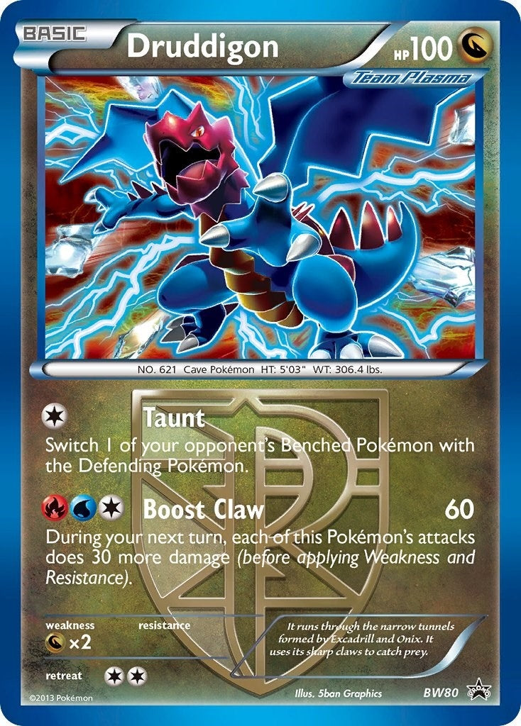 Image for Druddigon (Team Plasma) - BW80 (Cosmos Holo) (Black and White Promos) (BW80) - Pokemon