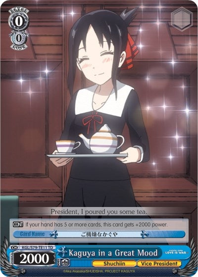 Image for Kaguya in a Great Mood (Kaguya-sama: Love is War) (KGL/S79-TE11 TD) - Weiss Schwarz