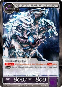 Image for Cerberus, the Nether Watchdog (The War of Valhalla) (2-112) - Force of Will