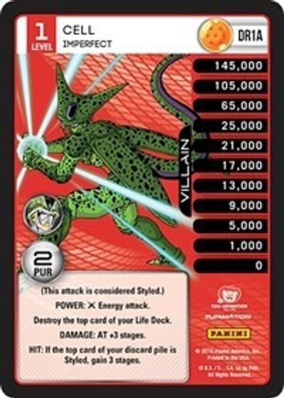 Image for Cell - Imperfect (Alternate Rainbow Parallel Foil) (Panini: Perfection) (DR1A) - Dragon Ball Z TCG