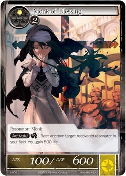 Image for Monk of Blessing (The War of Valhalla) (2-008) - Force of Will