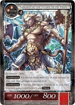 Image for Gilgamesh, the Tyrant of the Hunt (The War of Valhalla) (2-023) - Force of Will