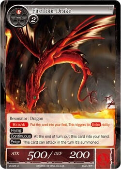 Image for Firefloor Drake (The War of Valhalla) (2-026) - Force of Will