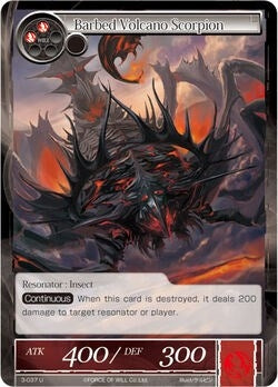 Image for Barbed Volcano Scorpion (The Shaft of Light of Valhalla) (3-037) - Force of Will