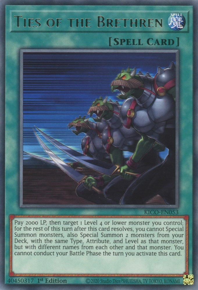 Image for Ties of the Brethren (King's Court) (KICO-EN053) - YuGiOh