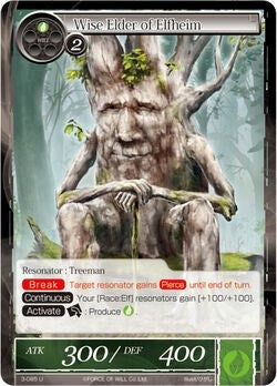Image for Wise Elder of Elfheim (The Shaft of Light of Valhalla) (3-085) - Force of Will