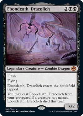 Image for Ebondeath, Dracolich (Adventures in the Forgotten Realms) (100) - Magic: The Gathering