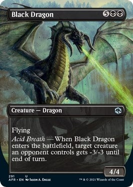 Image for Black Dragon (Borderless) (Adventures in the Forgotten Realms) (291) - Magic: The Gathering