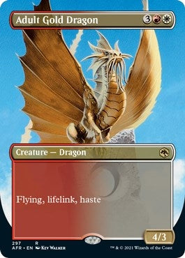 Image for Adult Gold Dragon (Borderless) (Adventures in the Forgotten Realms) (297) - Magic: The Gathering