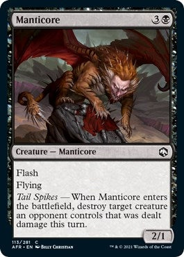 Image for Manticore (Adventures in the Forgotten Realms) (113) - Magic: The Gathering