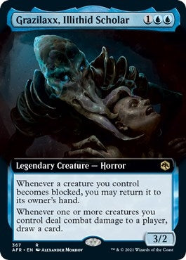 Image for Grazilaxx, Illithid Scholar (Extended Art) (Adventures in the Forgotten Realms) (367) - Magic: The Gathering