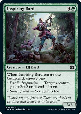 Image for Inspiring Bard (Adventures in the Forgotten Realms) (189) - Magic: The Gathering