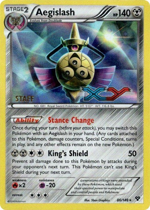 Image for Aegislash - 86/146 (Prerelease) [Staff] (XY Promos) (86/146) - Pokemon