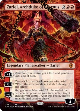 Image for Zariel, Archduke of Avernus (Borderless) (Adventures in the Forgotten Realms) (285) - Magic: The Gathering