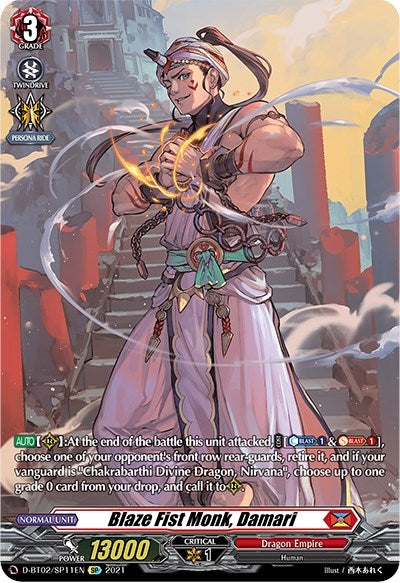 Image for Blaze Fist Monk, Damari (SP) (D-BT02) (211)