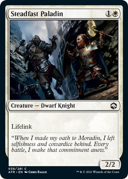 Image for Steadfast Paladin (Adventures in the Forgotten Realms) (38) - Magic: The Gathering