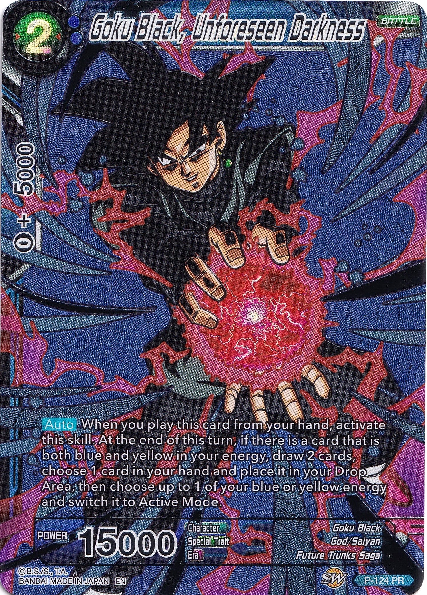 Image for Goku Black, Unforeseen Darkness (Collector's Selection Vol. 1) (P-124) - Dragon Ball Super: Masters