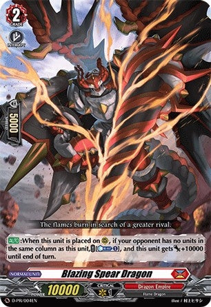 Image for Blazing Spear Dragon (D Promo Cards) (D-PR/004EN) - Cardfight Vanguard