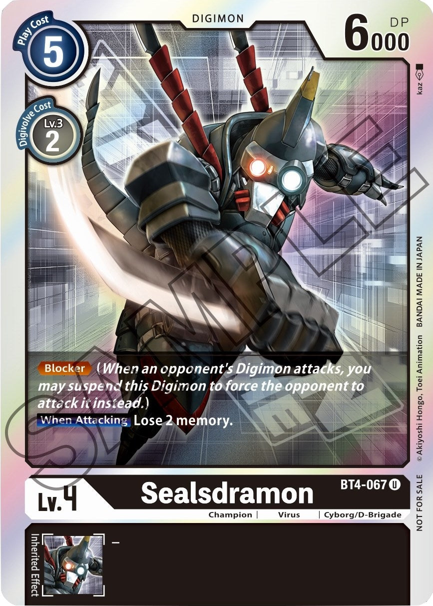 Image for Sealsdramon (BT4-067 U) [Great Legend]