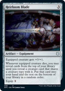 Image for Heirloom Blade (Commander: Adventures in the Forgotten Realms) (208) - Magic: The Gathering