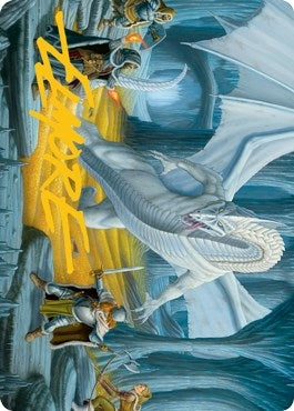 Image for Cave of the Frost Dragon Art Card (Gold-Stamped Signature) (Art Series: Adventures in the Forgotten Realms) (46) - Magic: The Gathering