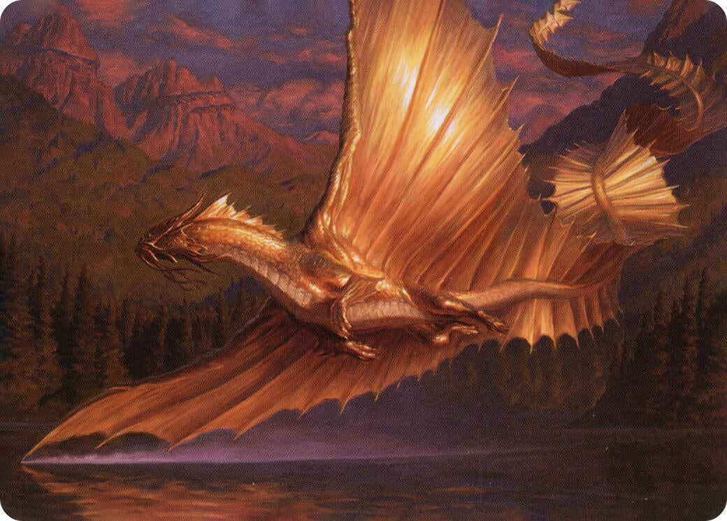 Image for Adult Gold Dragon Art Card (Art Series: Adventures in the Forgotten Realms) (58) - Magic: The Gathering