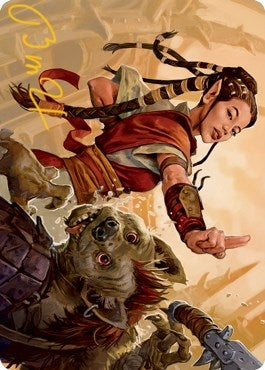 Image for Half-Elf Monk Art Card (Gold-Stamped Signature) (Art Series: Adventures in the Forgotten Realms) (28) - Magic: The Gathering