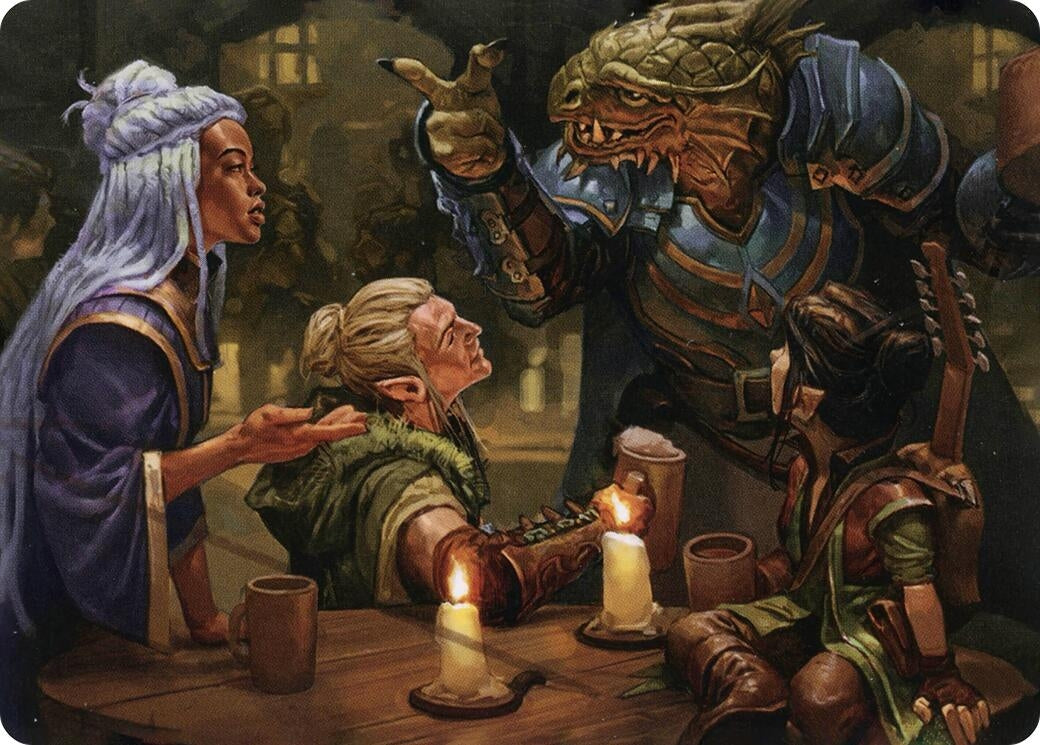 Image for You Meet in a Tavern Art Card (Art Series: Adventures in the Forgotten Realms) (49) - Magic: The Gathering