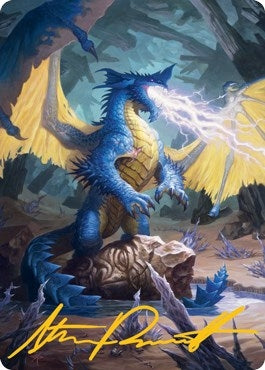Image for Blue Dragon Art Card (Gold-Stamped Signature) (Art Series: Adventures in the Forgotten Realms) (73) - Magic: The Gathering