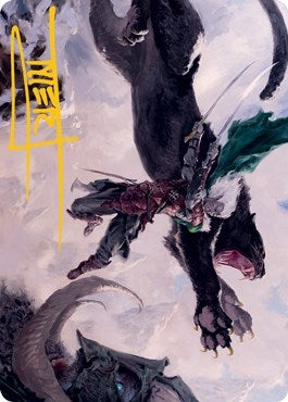 Image for Drizzt Do'Urden Art Card (Gold-Stamped Signature) (Art Series: Adventures in the Forgotten Realms) (52) - Magic: The Gathering