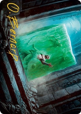 Image for Gelatinous Cube Art Card (Gold-Stamped Signature) (Art Series: Adventures in the Forgotten Realms) (7) - Magic: The Gathering
