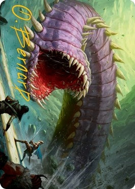 Image for Purple Worm Art Card (Gold-Stamped Signature) (Art Series: Adventures in the Forgotten Realms) (3) - Magic: The Gathering