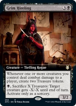 Image for Grim Hireling (Extended Art) (Commander: Adventures in the Forgotten Realms) (294) - Magic: The Gathering