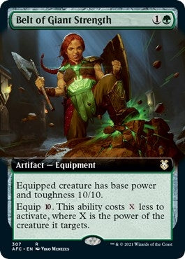 Image for Belt of Giant Strength (Extended Art) (Commander: Adventures in the Forgotten Realms) (307) - Magic: The Gathering