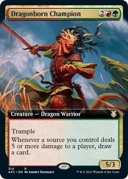 Image for Dragonborn Champion (Extended Art) (Commander: Adventures in the Forgotten Realms) (314) - Magic: The Gathering