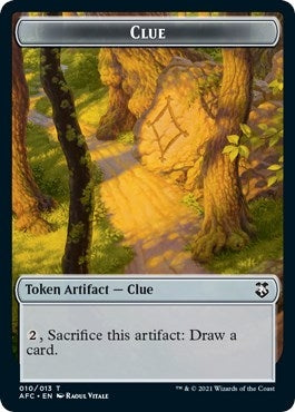 Image for Clue // Goblin Double-Sided Token (Commander: Adventures in the Forgotten Realms) (10 // 12) - Magic: The Gathering