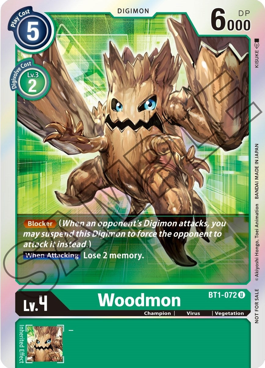 Image for Woodmon - BT1-072 (Event Pack 1) (BT01-03A) (BT1-072 U) - Digimon Card Game