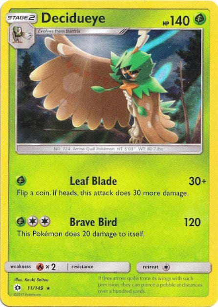 Image for Decidueye - 11/149 (Water Web Holo) (Miscellaneous Cards & Products) (011/149) - Pokemon