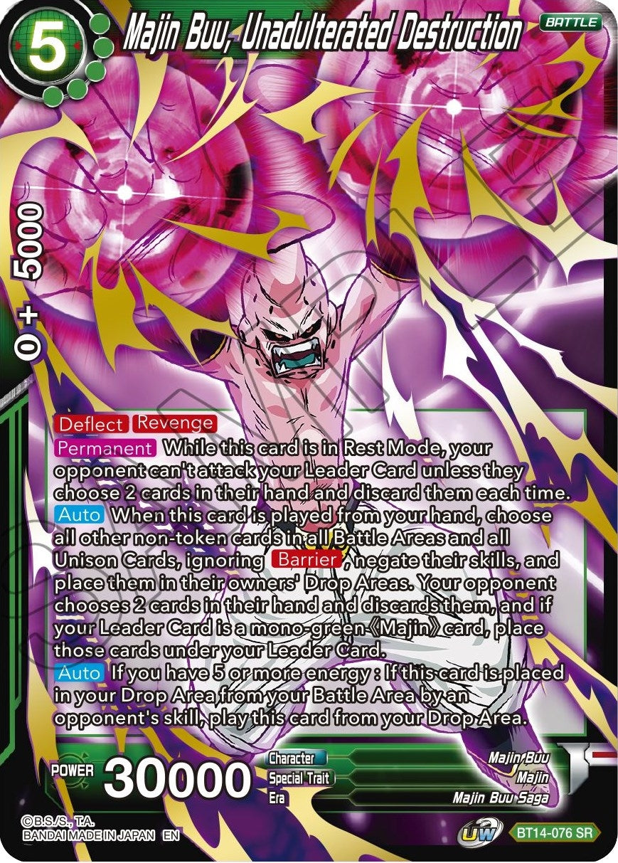 Image for Majin Buu, Unadulterated Destruction (Cross Spirits) (BT14-076) - Dragon Ball Super: Masters