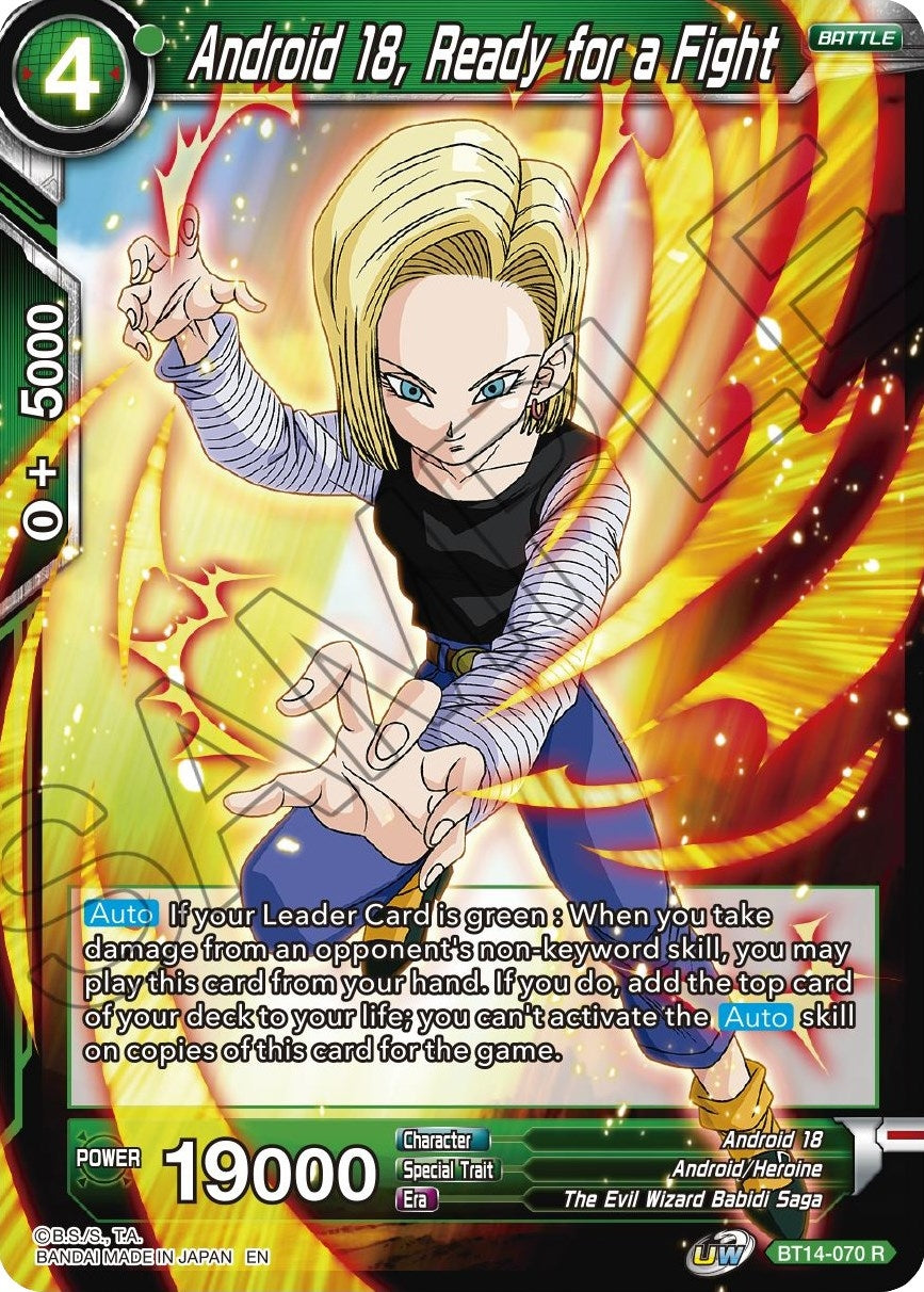 Image for Android 18, Ready for a Fight (Cross Spirits) (BT14-070) - Dragon Ball Super: Masters