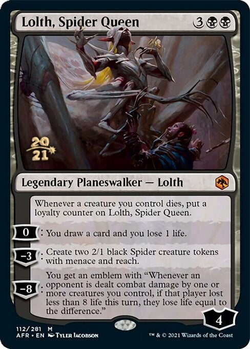 Image for Lolth, Spider Queen (Prerelease Cards) (112) - Magic: The Gathering