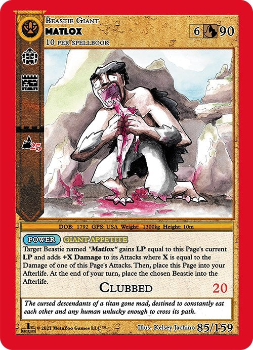 Image for Matlox (Cryptid Nation: First Edition) (85) - MetaZoo