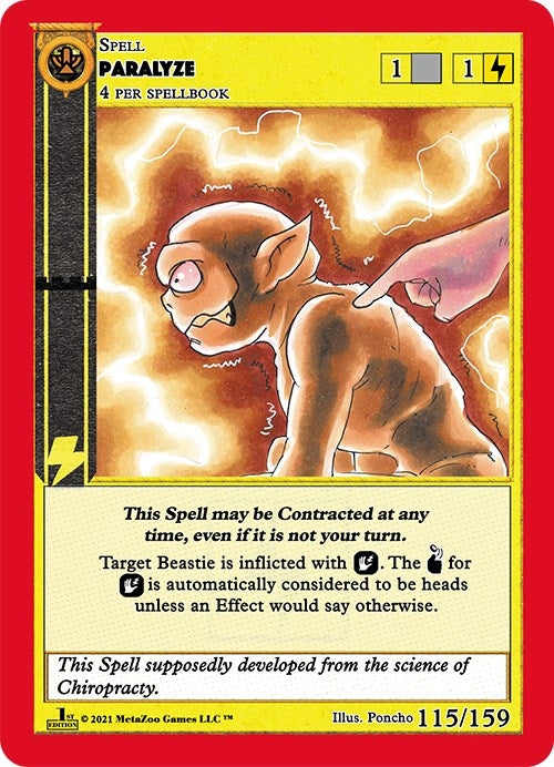 Image for Paralyze (Cryptid Nation: First Edition) (115) - MetaZoo