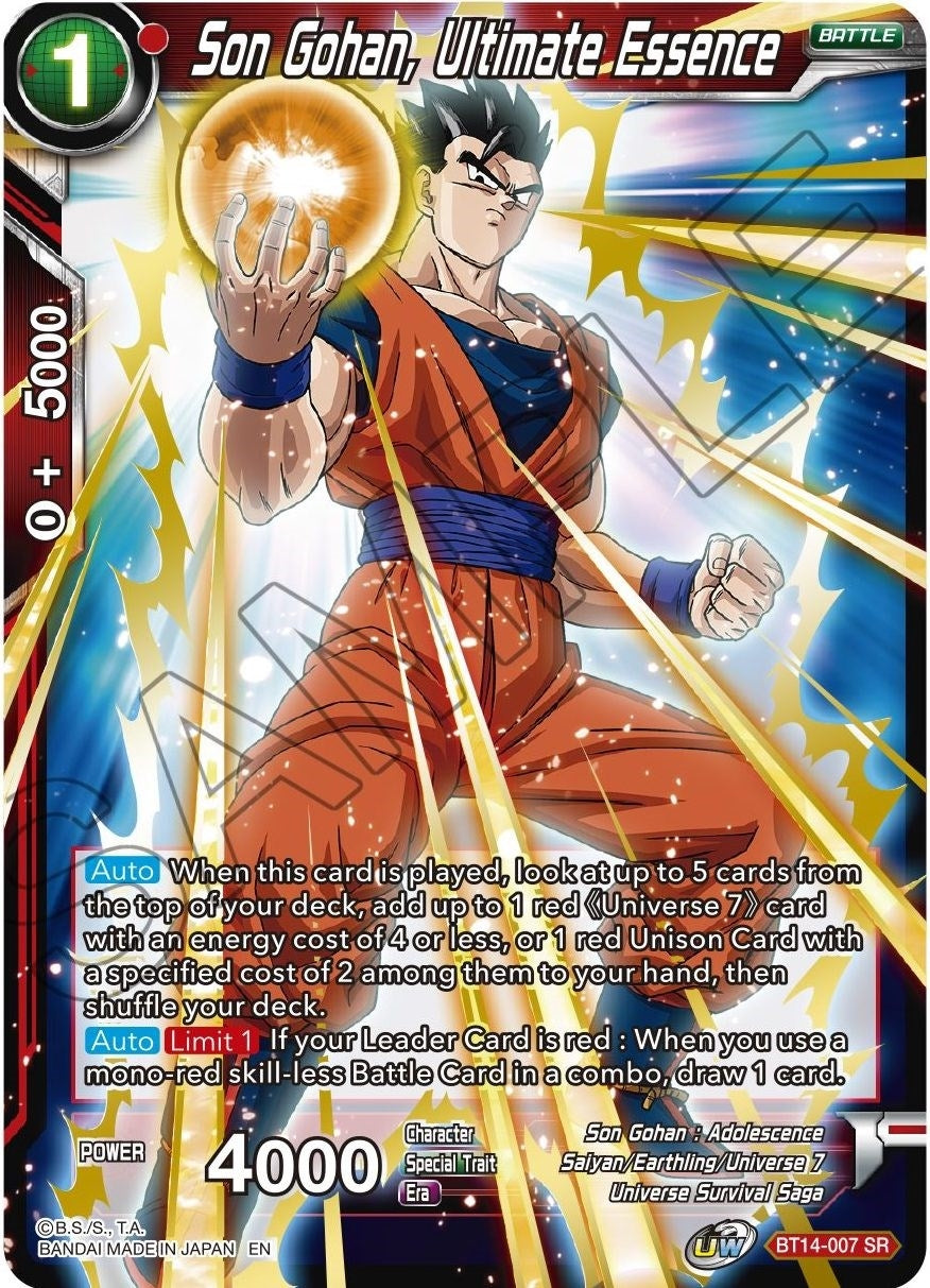 Image for Son Gohan, Ultimate Essence (Cross Spirits) (BT14-007) - Dragon Ball Super: Masters