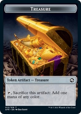 Image for Treasure // Emblem - Mordenkainen Double-Sided Token (Adventures in the Forgotten Realms) (15 // 18) - Magic: The Gathering