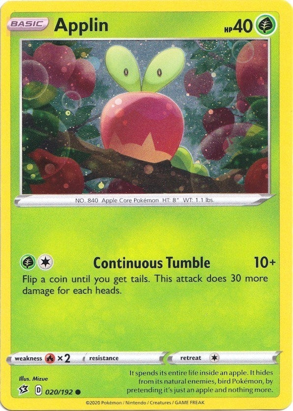 Image for Applin - 020/192 (Cosmos Holo) (Blister Exclusives) (020/192) - Pokemon