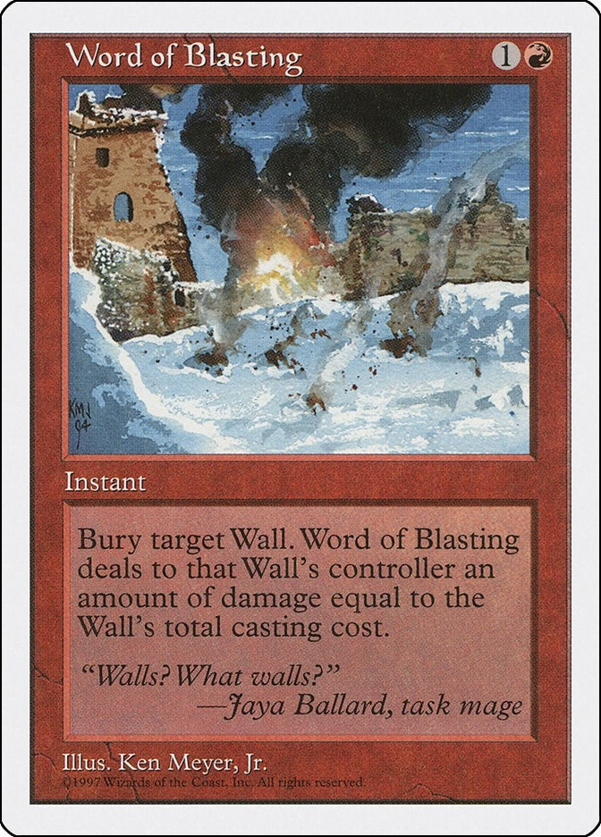 Image for Word of Blasting (Fifth Edition) - Magic: The Gathering