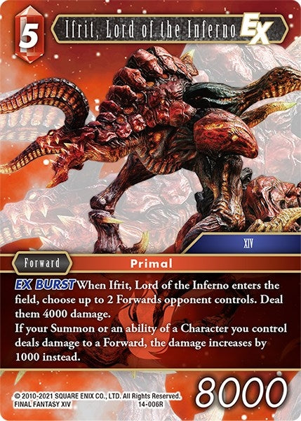 Image for Ifrit, Lord of the Inferno EX (Opus XIV: Crystal Abyss) (14-006R) - Final Fantasy TCG