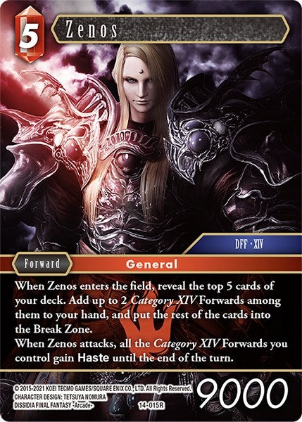Image for Zenos (Opus XIV: Crystal Abyss) (14-015R) - Final Fantasy TCG