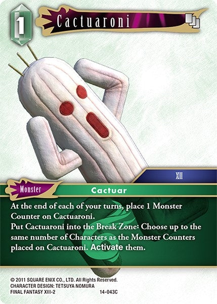 Image for Cactuaroni (Opus XIV: Crystal Abyss) (14-043C) - Final Fantasy TCG